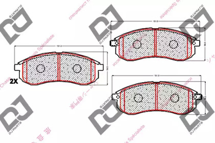 Комплект тормозных колодок DJ PARTS BP1819